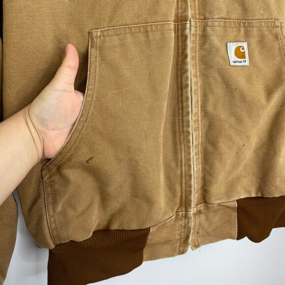 Carhartt J131 Thermal Lined Canvas Full Zip Hooded Jacket Men's size XL - Picture 7 of 16